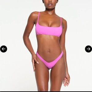 NWT SKIMS Corset Bikini Neon Orchid 💗